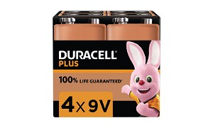 Duracell Plus 9V 4 Pack