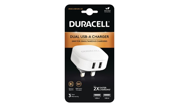 Duracell Dual 24W USB-A Charger