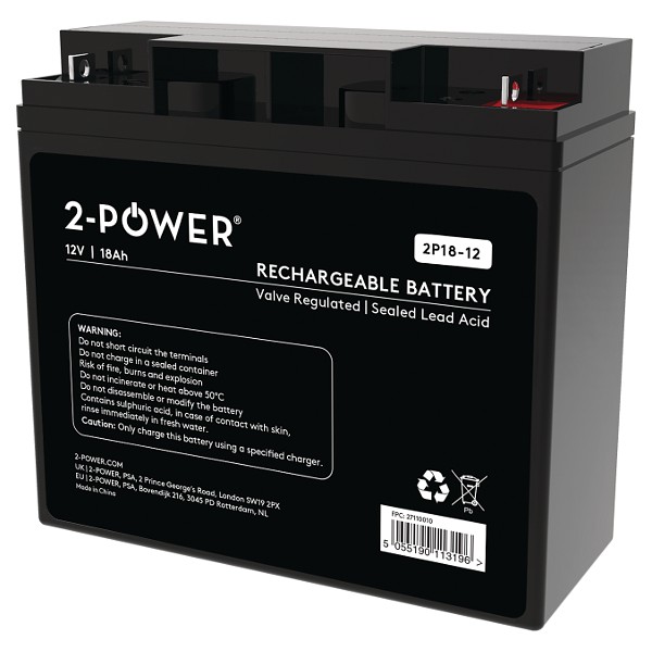 SigmasTek 12V 18AH SLA Battery – SP12-18HR NB Terminal Replacement For B&B EVP20-18