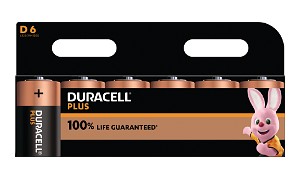 Duracell Plus D Size 6 Pack
